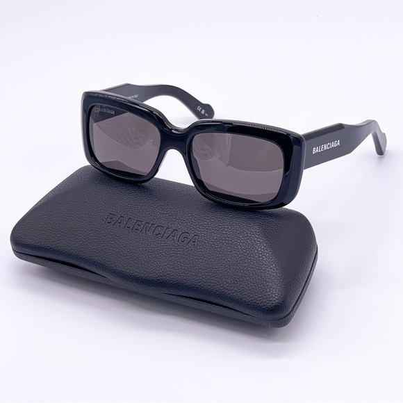 NEW BALENCIAGA BB0072S 001 BLACK UNISEX SUNGLASSES BALENCIAGA - Picture 3 of 12